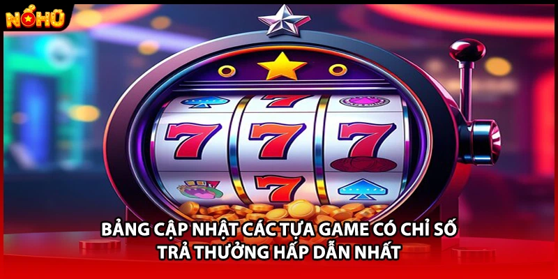 Bảng cập nhật các tựa game có chỉ số trả thưởng hấp dẫn nhất